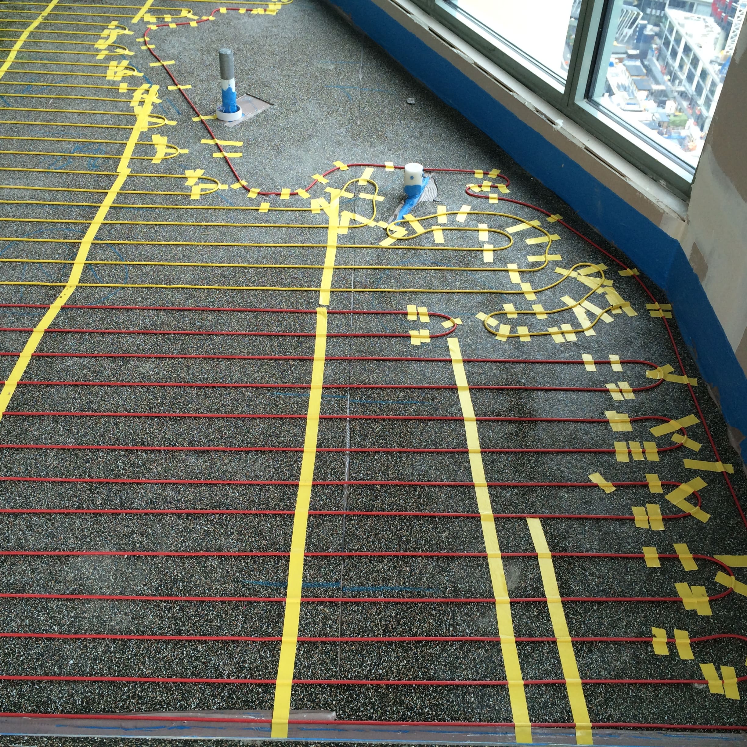 An eco home floor marking